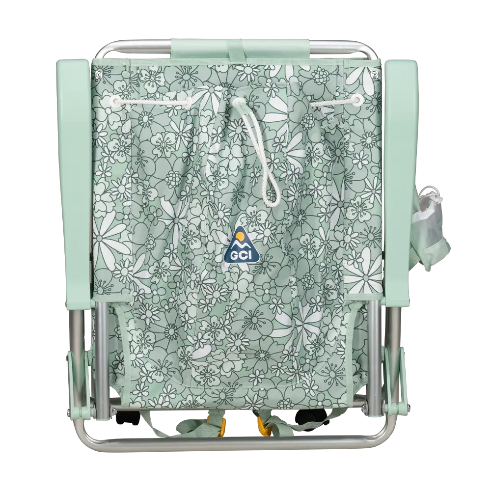 Reclining Beach Backpack Beach Chair - Choice 709 - Low-Profile Reclining Beach Chair with Backpack Straps Detail