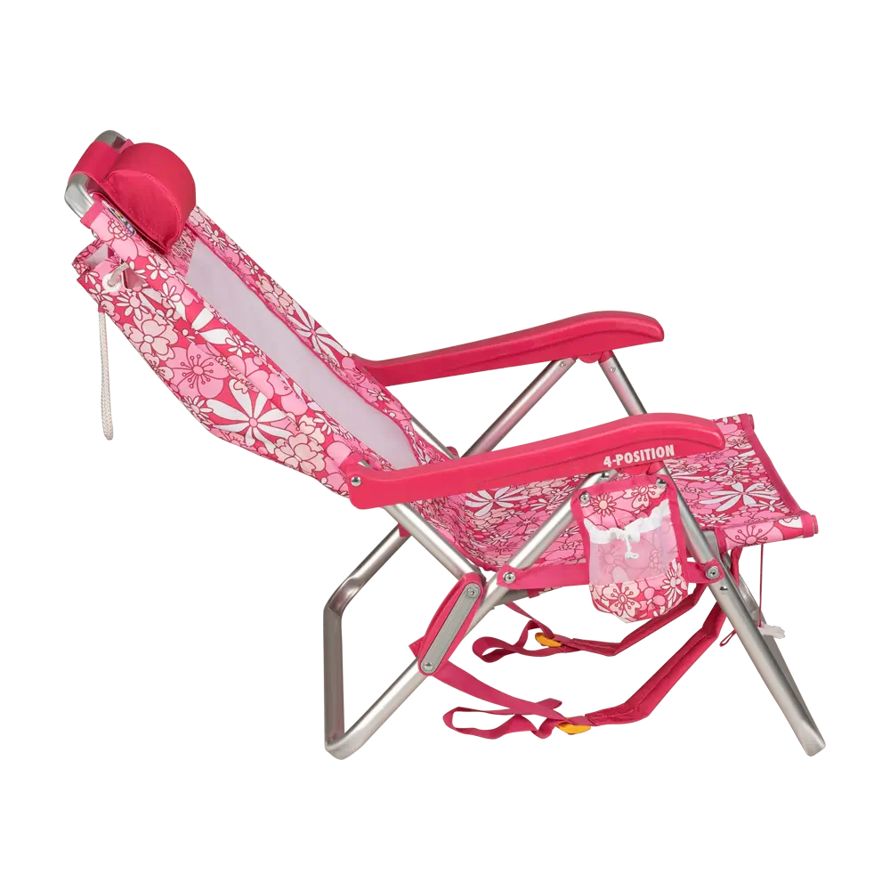 Reclining Beach Backpack Beach Chair - Choice 709 - Low-Profile Reclining Beach Chair with Backpack Straps Detail