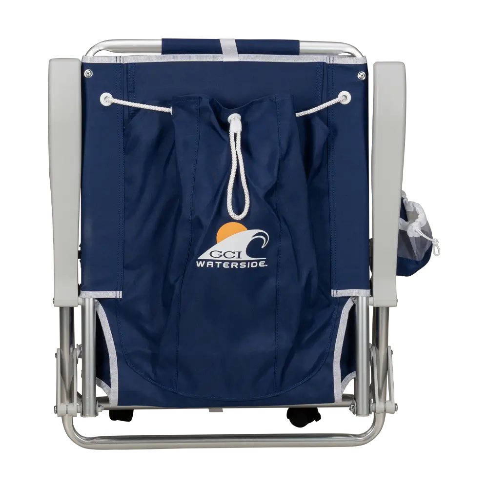 Reclining Beach Backpack Beach Chair - Choice 709 - Low-Profile Reclining Beach Chair with Backpack Straps Detail