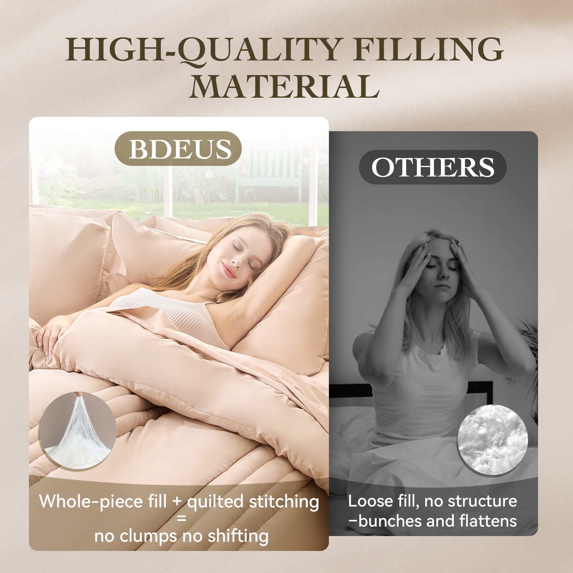 Luxurious Quilted Twin Comforter Set 5 Pieces,Bed in a Bag, Bedding Set with Comforter,Fitted Sheet,Flat Sheet,Pillowcase, All Season - Hypoallergenic Ultra-Fluffy Quilt for Winter Detail