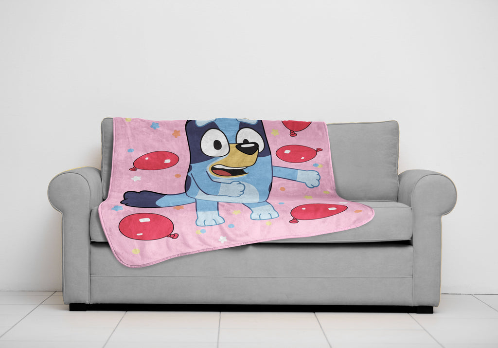 Lightweight Warm Balloon Party 46" x 60" Throw Blanket, Kids, Pink, Microfiber - Cozy Fleece Throw Blanket for Couch & Bed - Default Title