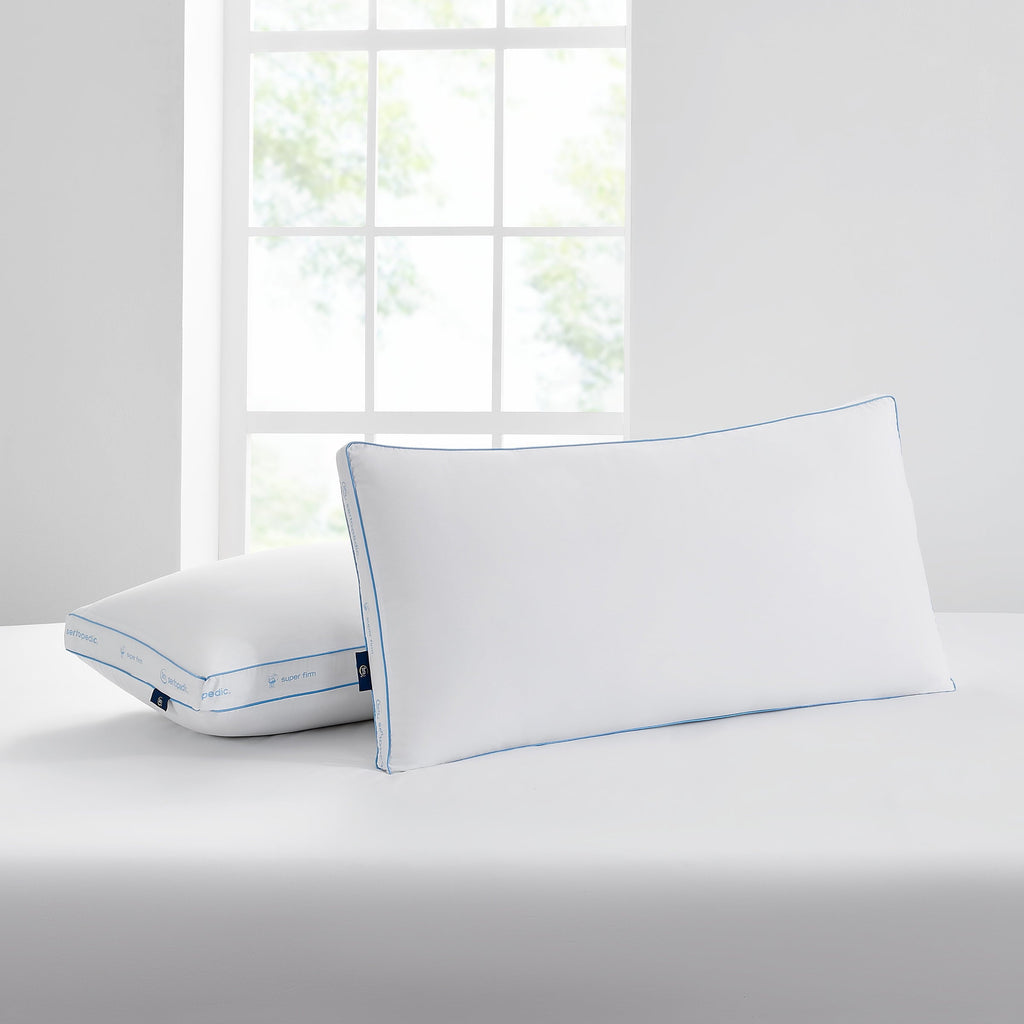 Ergonomic Memory Foam pedic Extra Firm Bed Pillow, King, 2 Pack, Hypoallergenic - Hotel Quality Plush Sleeping Pillows Detail