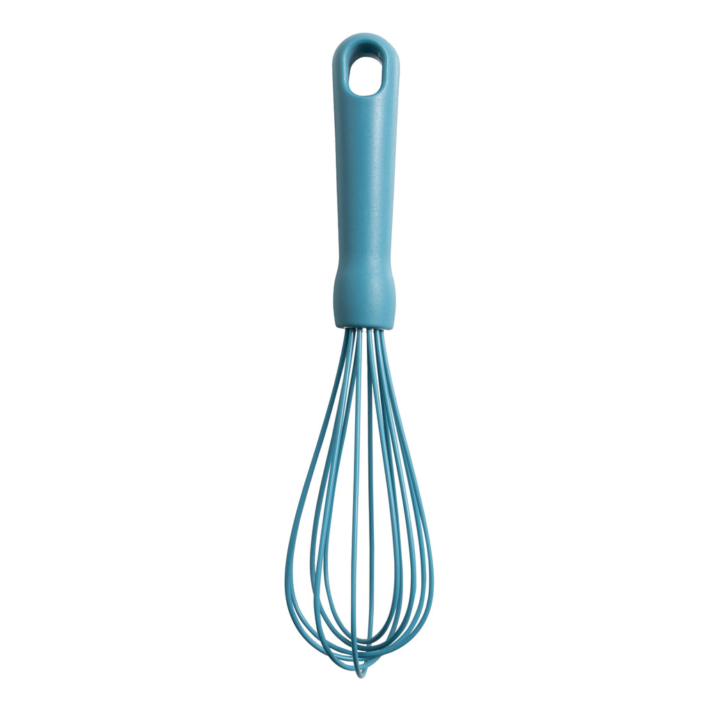 Ergonomic Manual 3-Piece Silicone Whisk Set, 10.5"/10.4"/9.6" L, Blue Color - Kitchen Gadget Tool for Quick Food Prep Detail