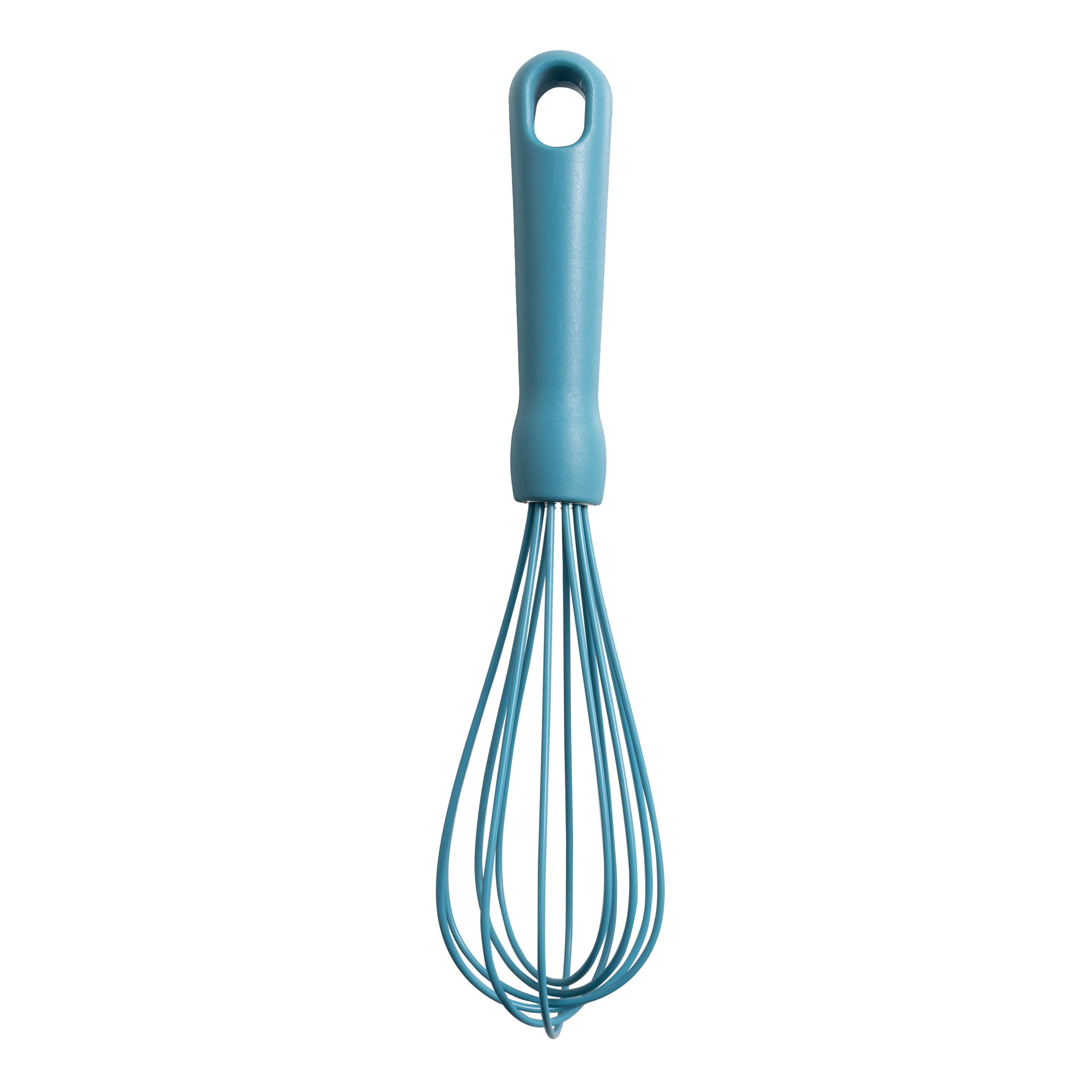 Ergonomic Manual 3-Piece Silicone Whisk Set, 10.5"/10.4"/9.6" L, Blue Color - Kitchen Gadget Tool for Quick Food Prep Detail