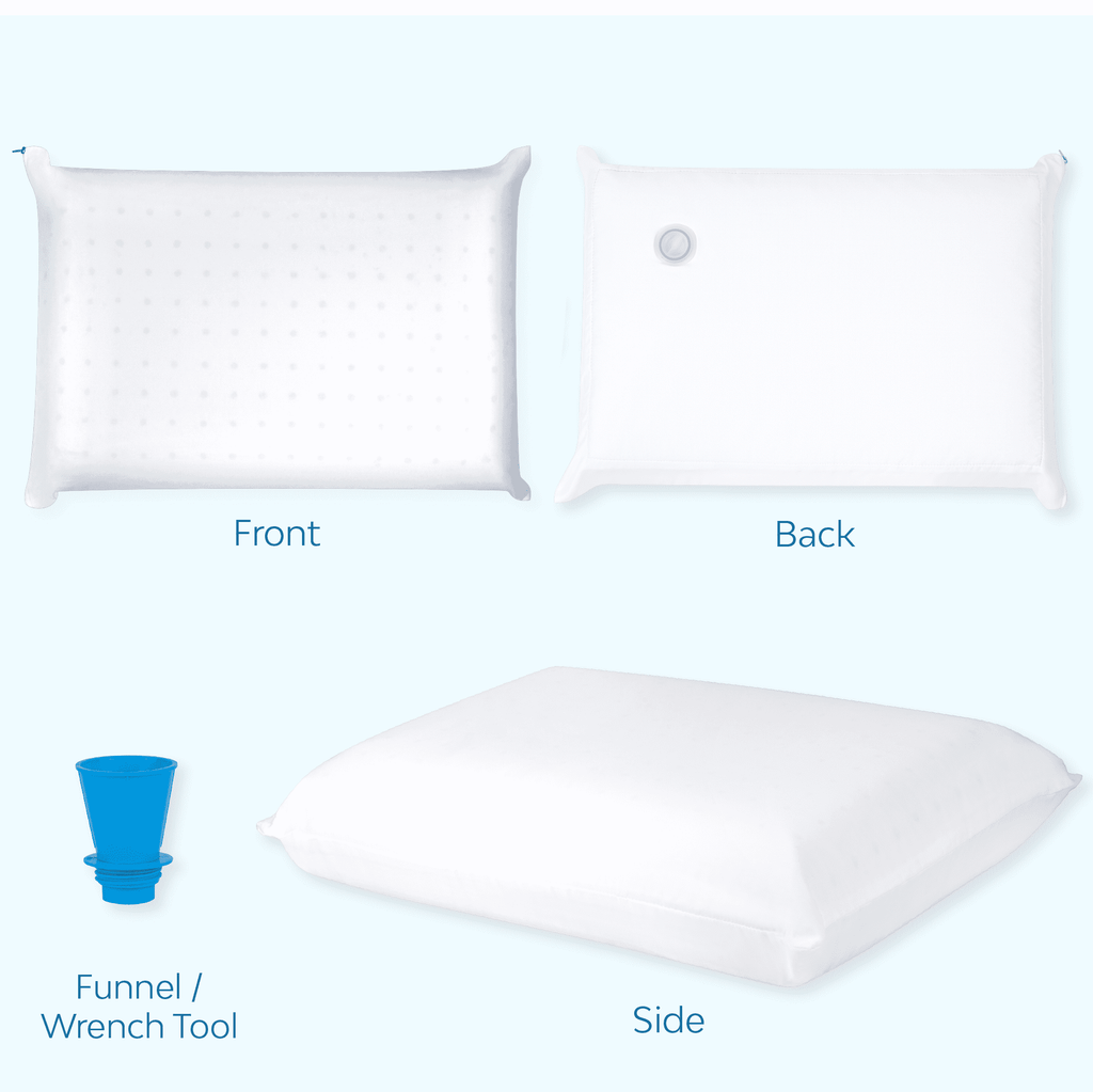 Hotel Collection Memory Foam Water Pillow - Adjustable Pillow for Neck Pain Relief, Pillow for Side, Back, and Stomach Sleepers, The O... - Ergonomic Memory Foam Pillow for Neck Pain Support Detail