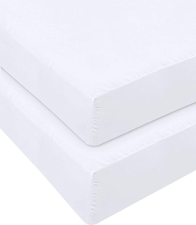 Cooling Sateen Jersey Knit Microfiber 2 Twin XL Fitted Bottom Bed Sheets (2-Pack) 1800 Ultra Soft - Hypoallergenic - 15" Deep Pocket... - Premium Ultra-Soft Pillowcase Pair for Sleeping Detail