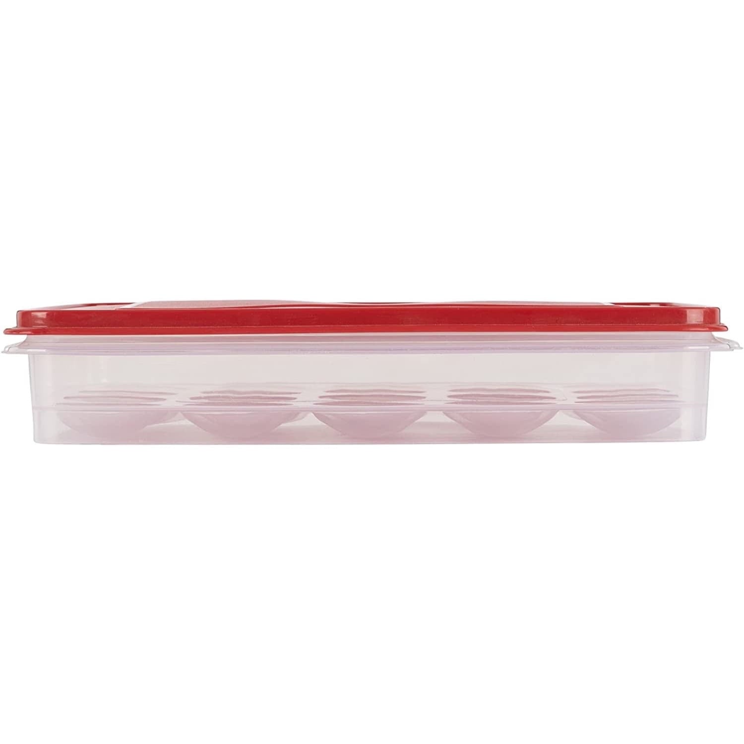 Deliciously Squishy Egg Keeper Food Storage Container, Clear/Red, 1 Count - Deliciously Soft Cupcake Sensory Glob Detail