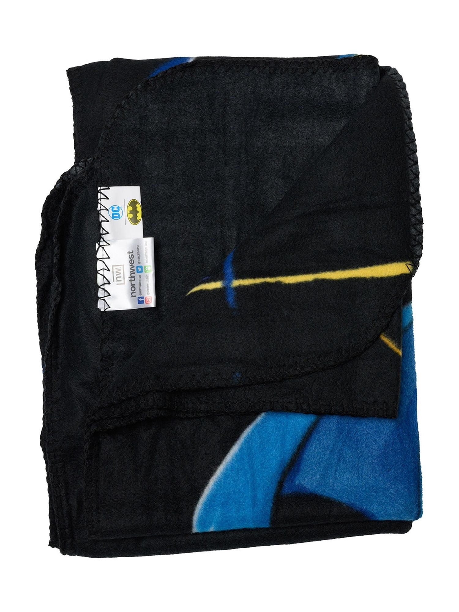 Super Soft Flannel Throw Blanket 45" x 60" Dark Knight Superhero - Cozy Fleece Throw Blanket for Couch & Bed Detail