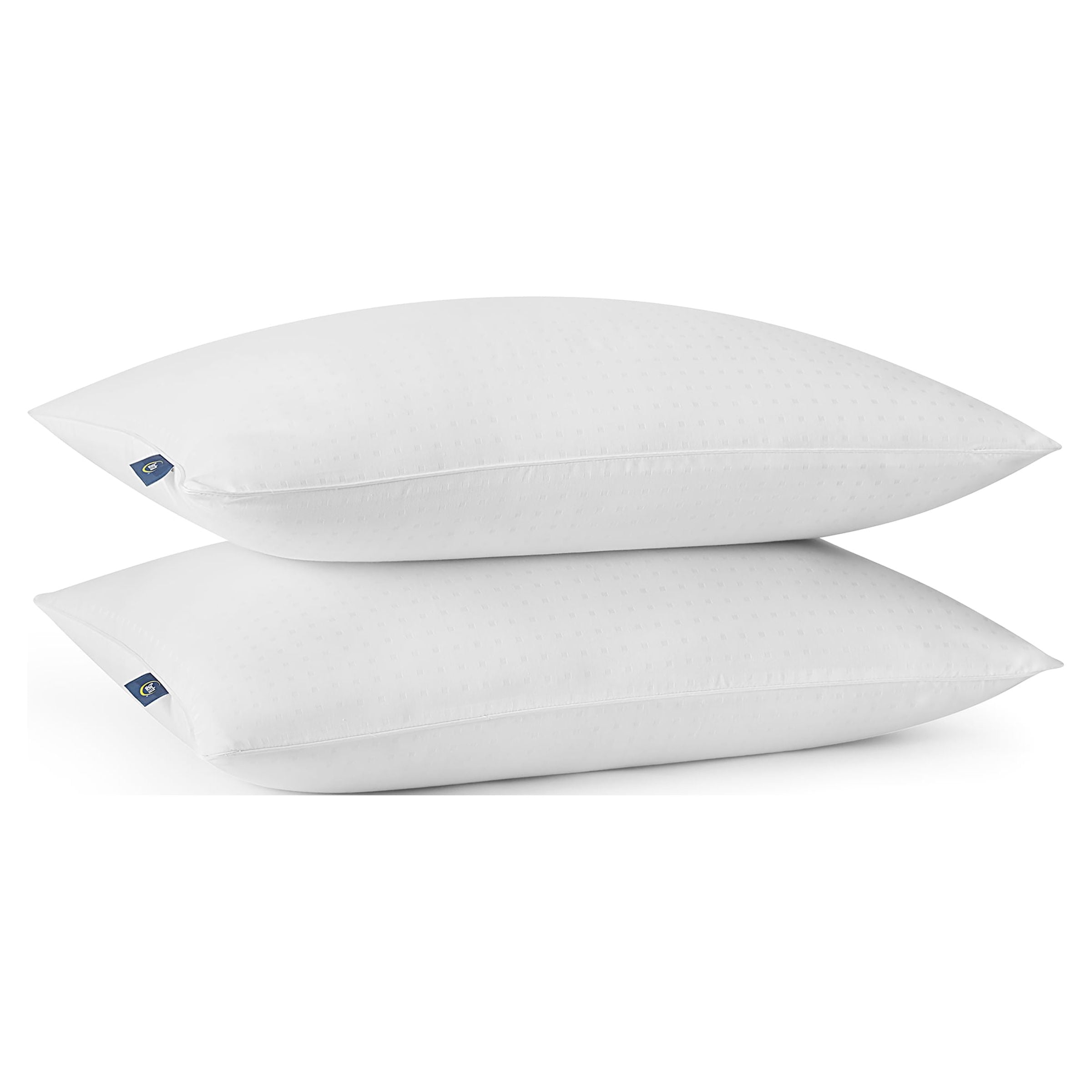Hotel Collection pedic No-Go-Flat Bed Pillow, Standard/Queen, 2 Pack - Orthopedic Shredded Foam Bed Pillow Set Detail