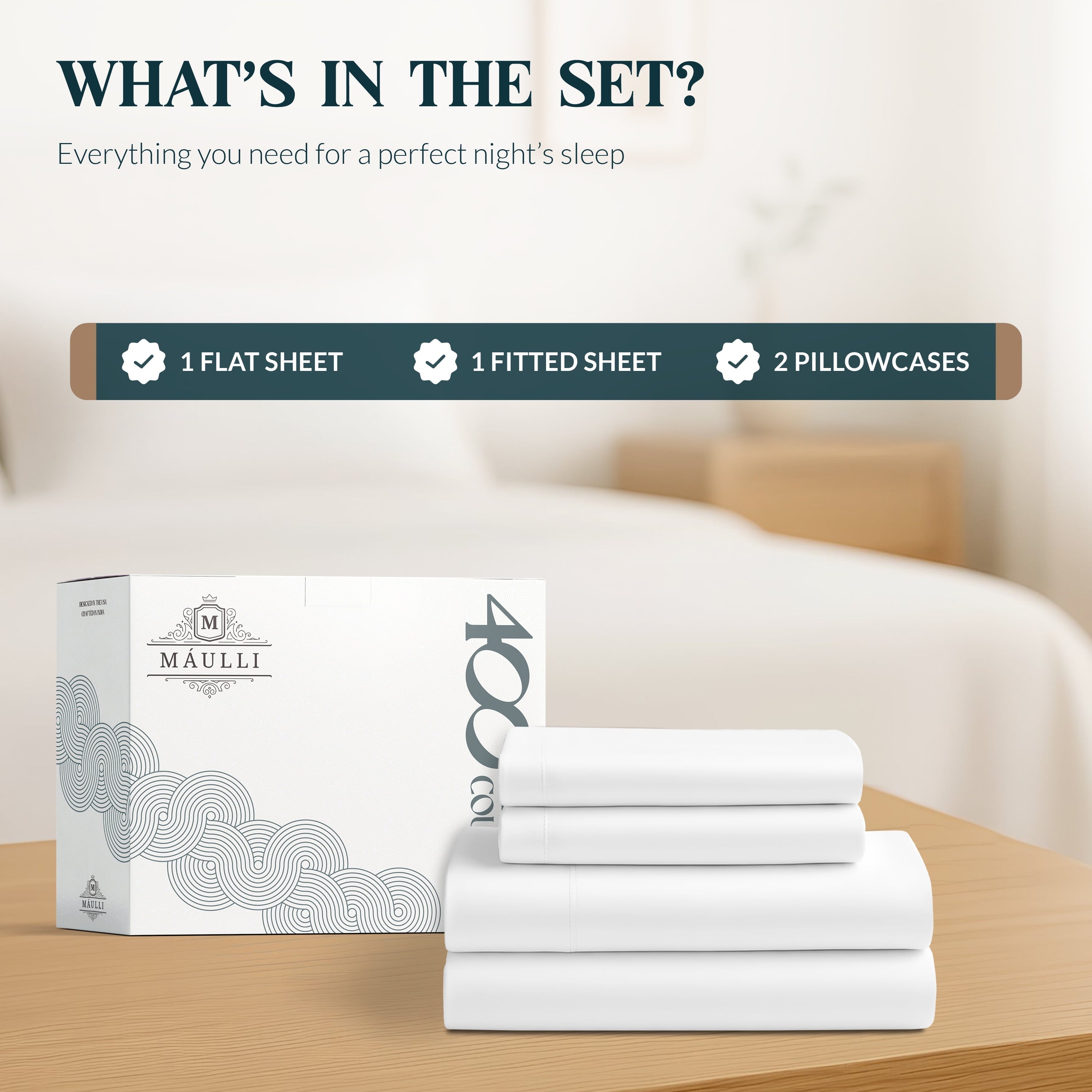 Breathable Luxury 100% Cotton Sheets For Queen Size Bed - Luxury 400 Thread Count Queen Sheet Set, 4 Piece Sateen Weave Queen White Cot... - Cooling Hotel Quality Bedding Sheets and Pillowcases Detail