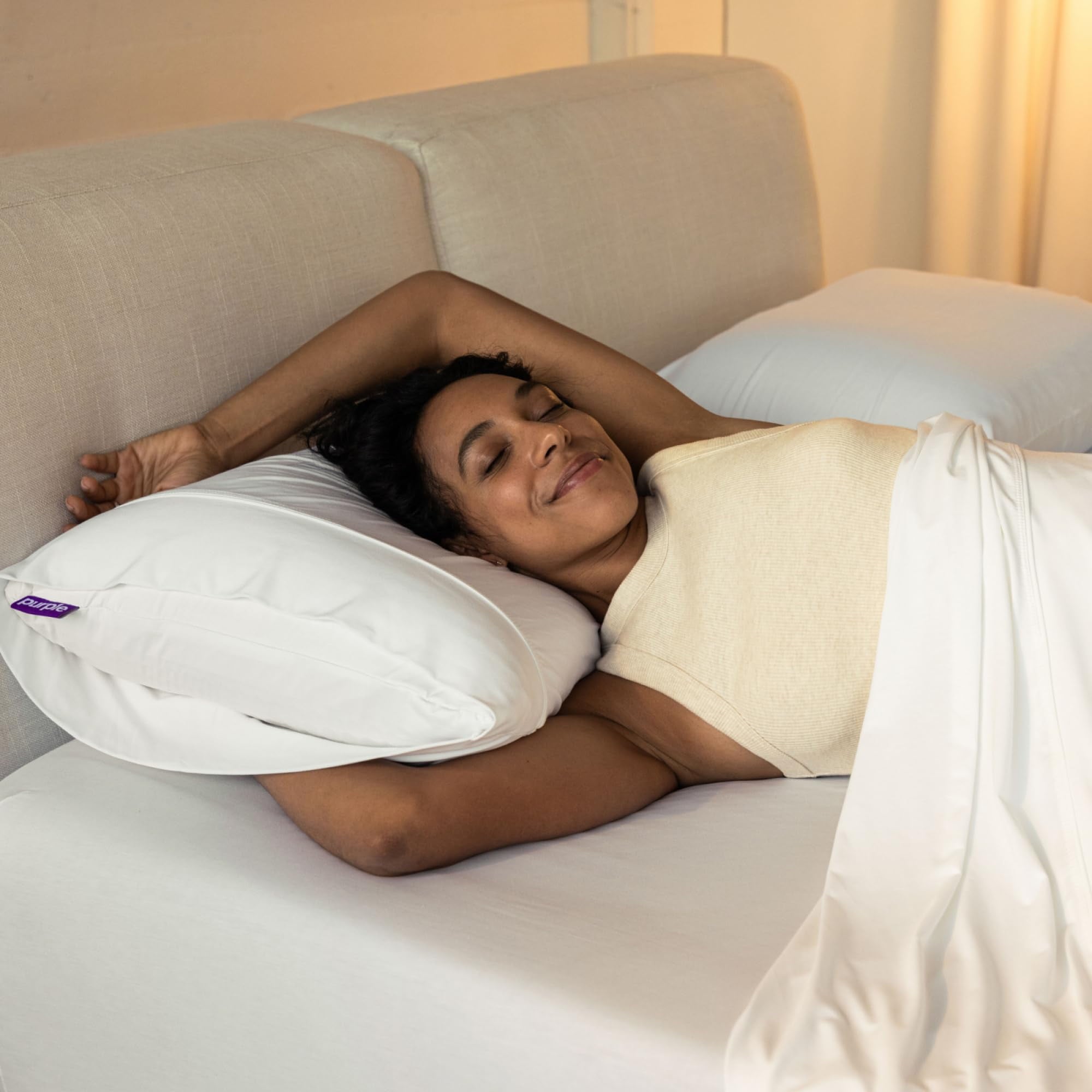 Ergonomic Memory Foam Harmony Medium Standard Bed Pillow - Hypoallergenic - Decorative Throw Pillow Cushion for Sofa & Bed Detail
