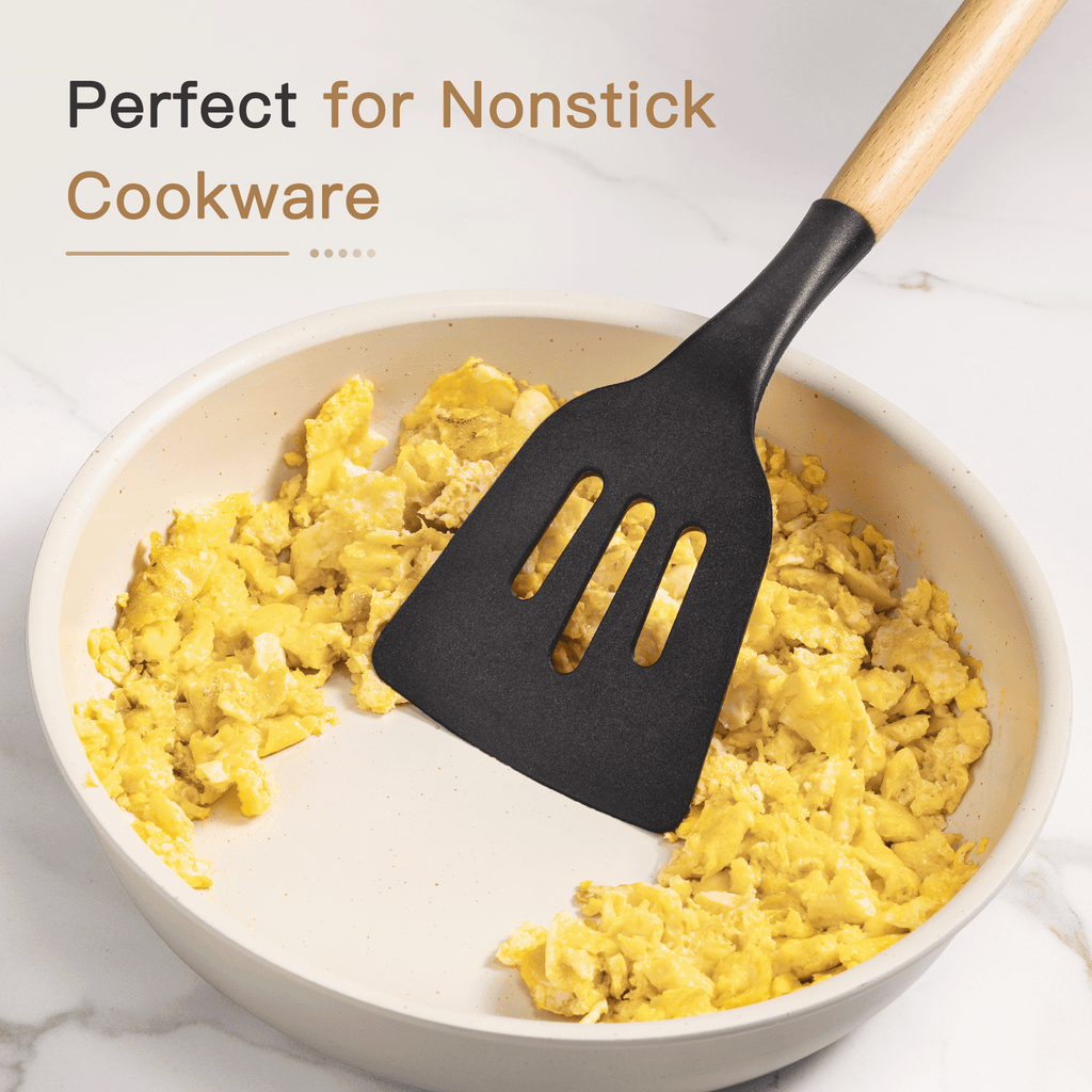 Multi-Functional Silicone Cooking Utensils Set, 38 PCS Kitchen Utensils Set for 446°F Heat Resistant, Food Grade Utensil Sets with Woo... - Innovative Kitchen Helper for Modern Cooking Detail