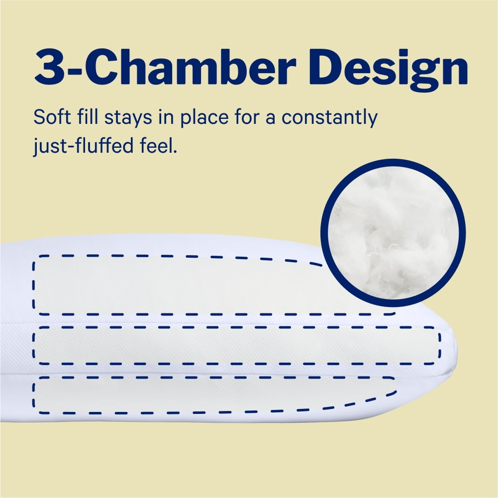 Ergonomic Memory Foam Sleep Essential Cooling Pillow, Standard - Orthopedic Shredded Foam Bed Pillow Set Detail