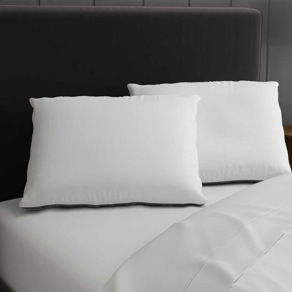 Decorative Plump Extra Firm Support Foam Core Pillow 2pk, King - Orthopedic Shredded Foam Bed Pillow Set Detail