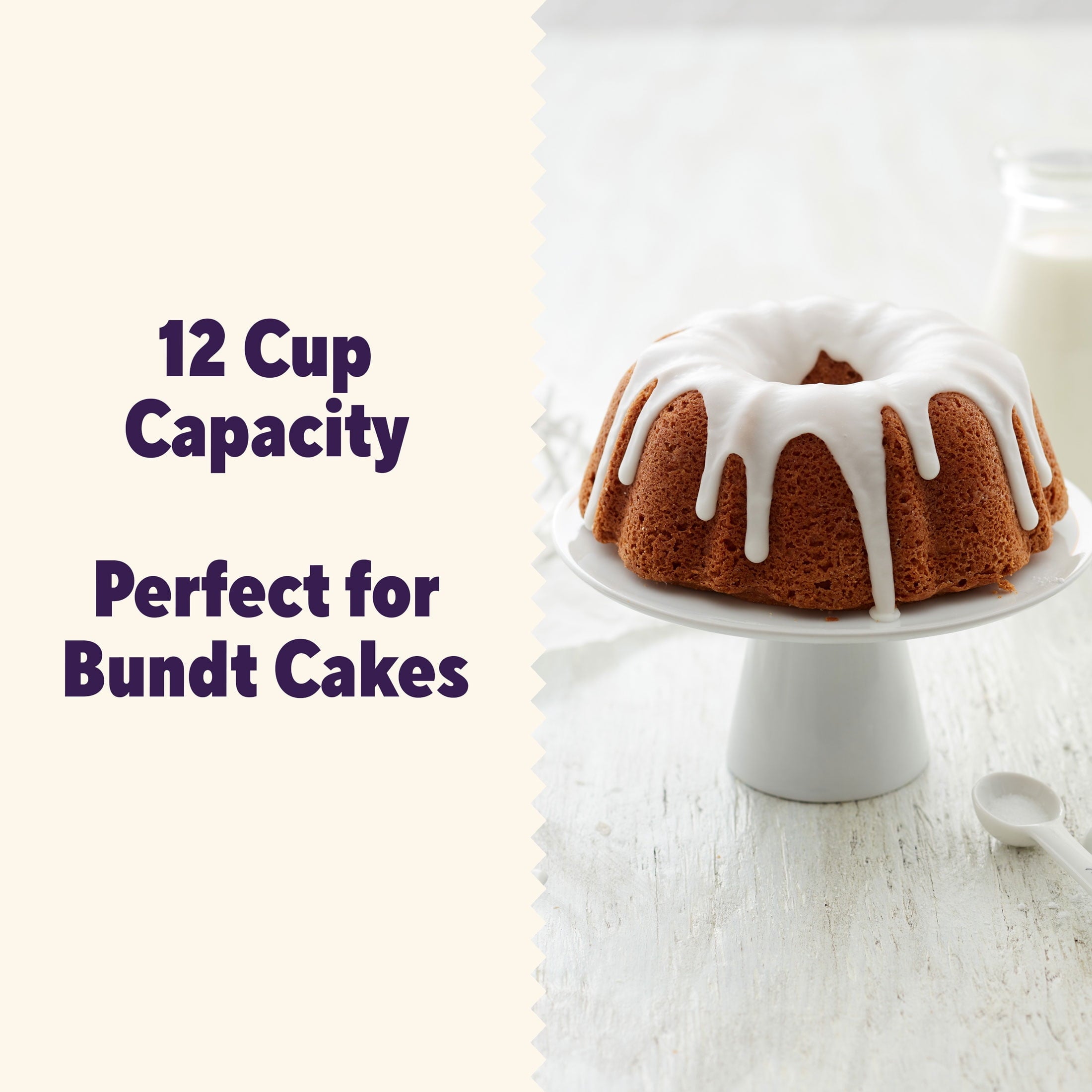 Multi-Functional Everyday Non-Stick Bundt Cake Pan 9.51" Fluted Tube Baking Pan, Packaging May Vary - Kitchen Gadget Tool for Quick Food Prep Detail