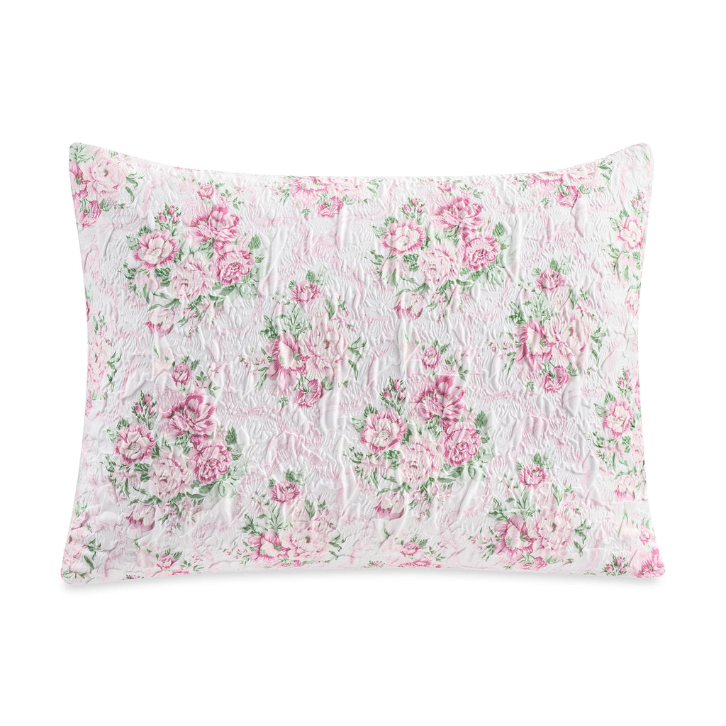 Luxurious Quilted 2-Piece Coquette Floral Pink Comforter Set, Twin/Twin XL - All-Season Down Alternative Comforter Insert Detail