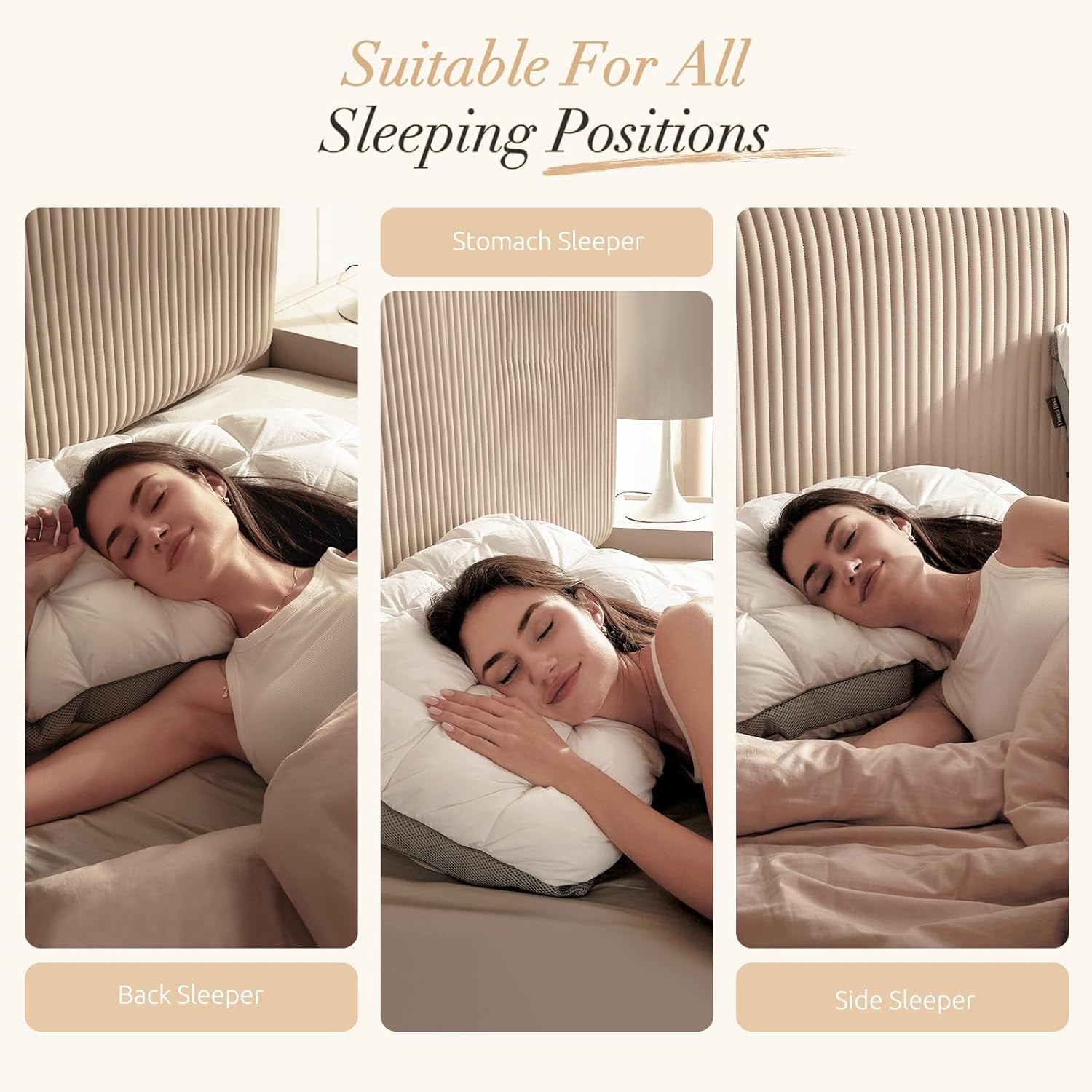 Ergonomic Memory Foam Hotel Cervical Pillow for Sleeping – Ergonomic Contour Neck Support Bed Pillow, Fluffy and Supportive for Side, Back ... - Decorative Throw Pillow Cushion for Sofa & Bed Detail