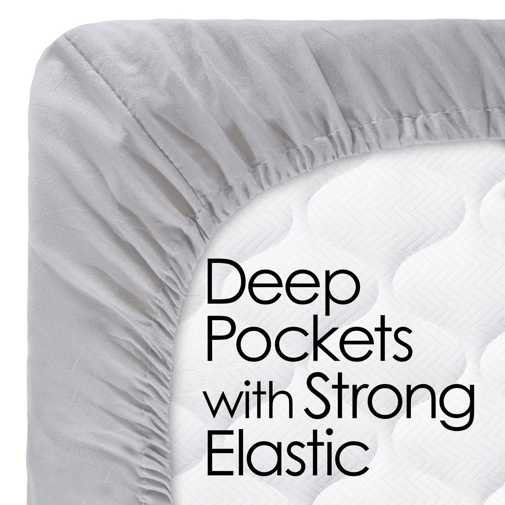 Premium Egyptian Cotton Set- 3 Piece Bed Linens-Fitted & Flat s, Plus A Pillowcase-Wrinkle, Stain & Fade Resistant (Twin, White) - Cooling Hotel Quality Bedding Sheets and Pillowcases Detail