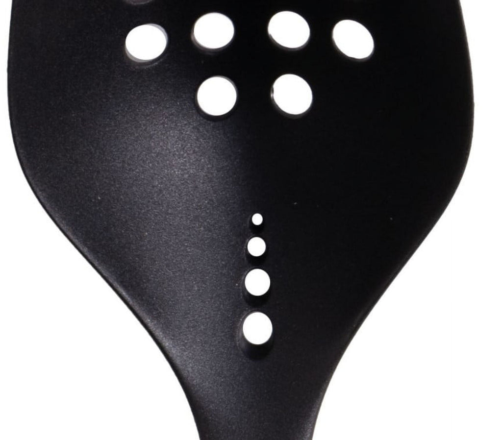 Professional Grade Cooking Spoon with Bamboo Handle, 12.6"2.7", & Bamboo, Black - Professional Kitchen Tool for Culinary Enthusiasts Detail