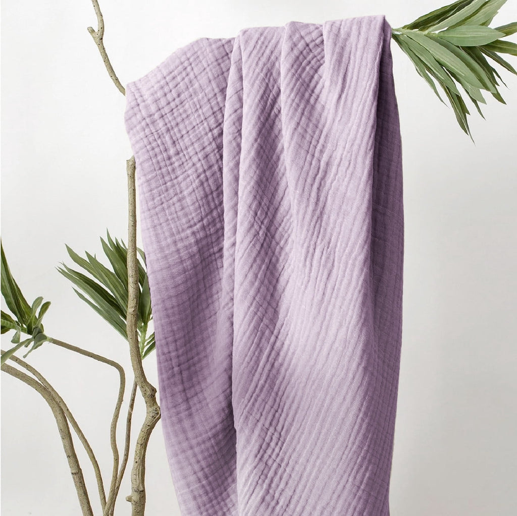 Decorative Knitted 100% Cotton Muslin Blanket Large 50" x 70", 6 Layers Lightweight and Breathable Throw Blankets for Couch, Soft Coolin... - Super Soft Reversible Sherpa Flannel Blanket Detail