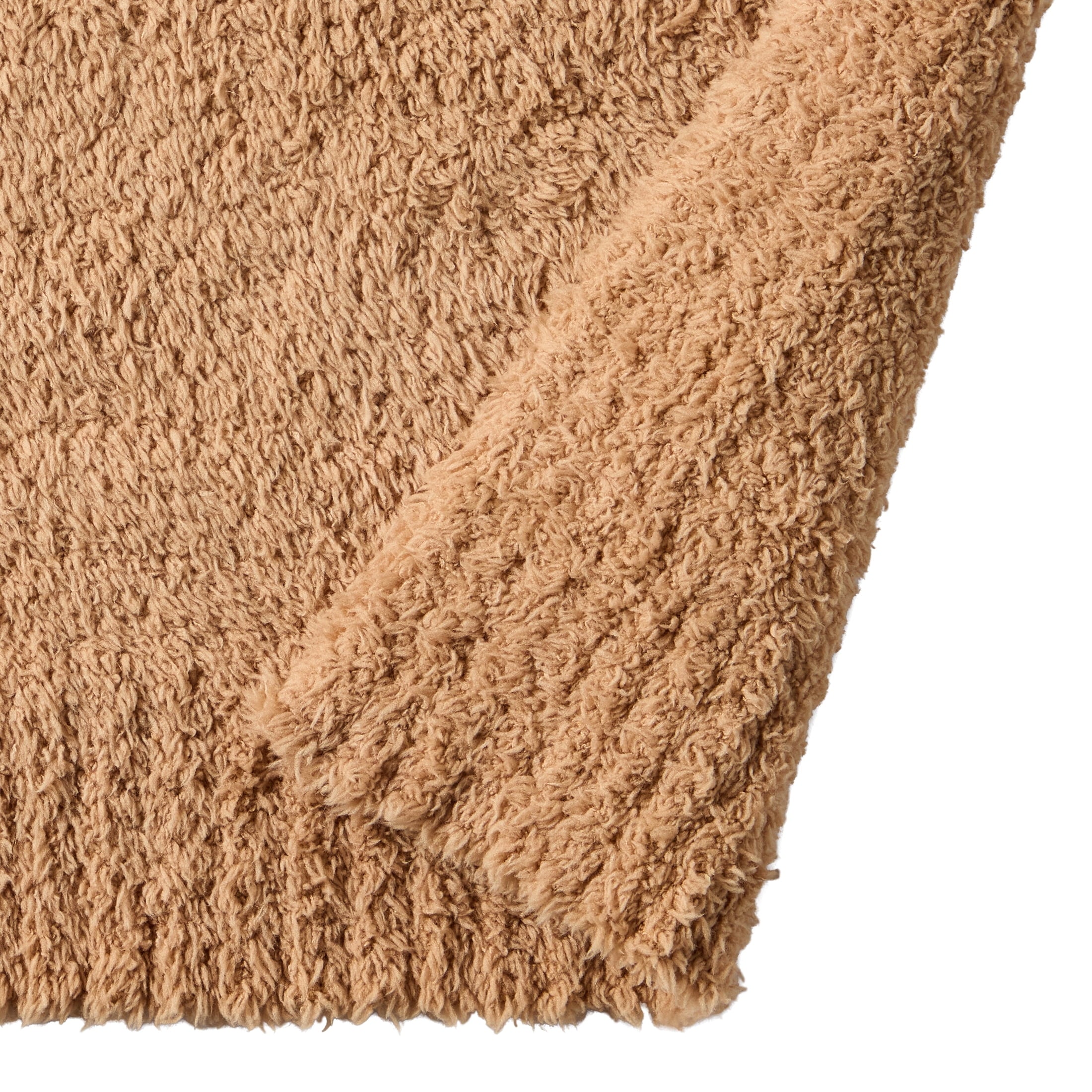 Super Soft Flannel Cozy Knit Throw, Dark Caramel, 50x72" - Cozy Fleece Throw Blanket for Couch & Bed Detail