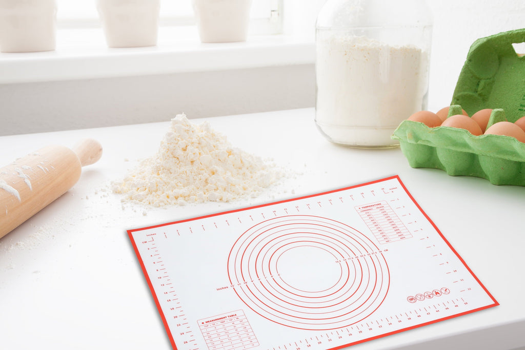 Innovative Reusable Silicone 24"x 18" Pastry Mat with Measurements - Multi-Functional Manual Food Chopper & Slicer Detail