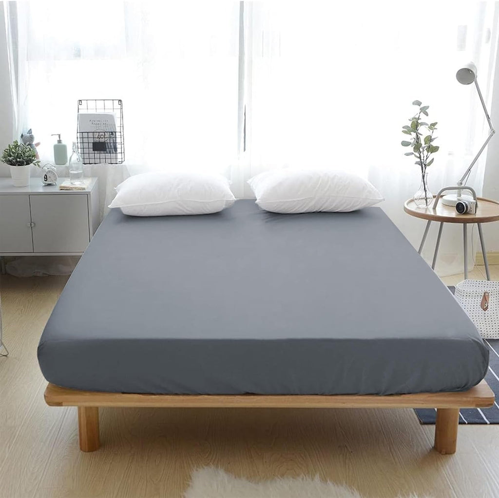 Premium Egyptian Cotton Grounding Fitted Sheet Kit Queen Size, Deep Pocket Fitted Sheet, Organic Cotton 7% Silver Fiber, Conductive Bed Cover... - Breathable Egyptian Cotton Flat & Fitted Sheets Detail