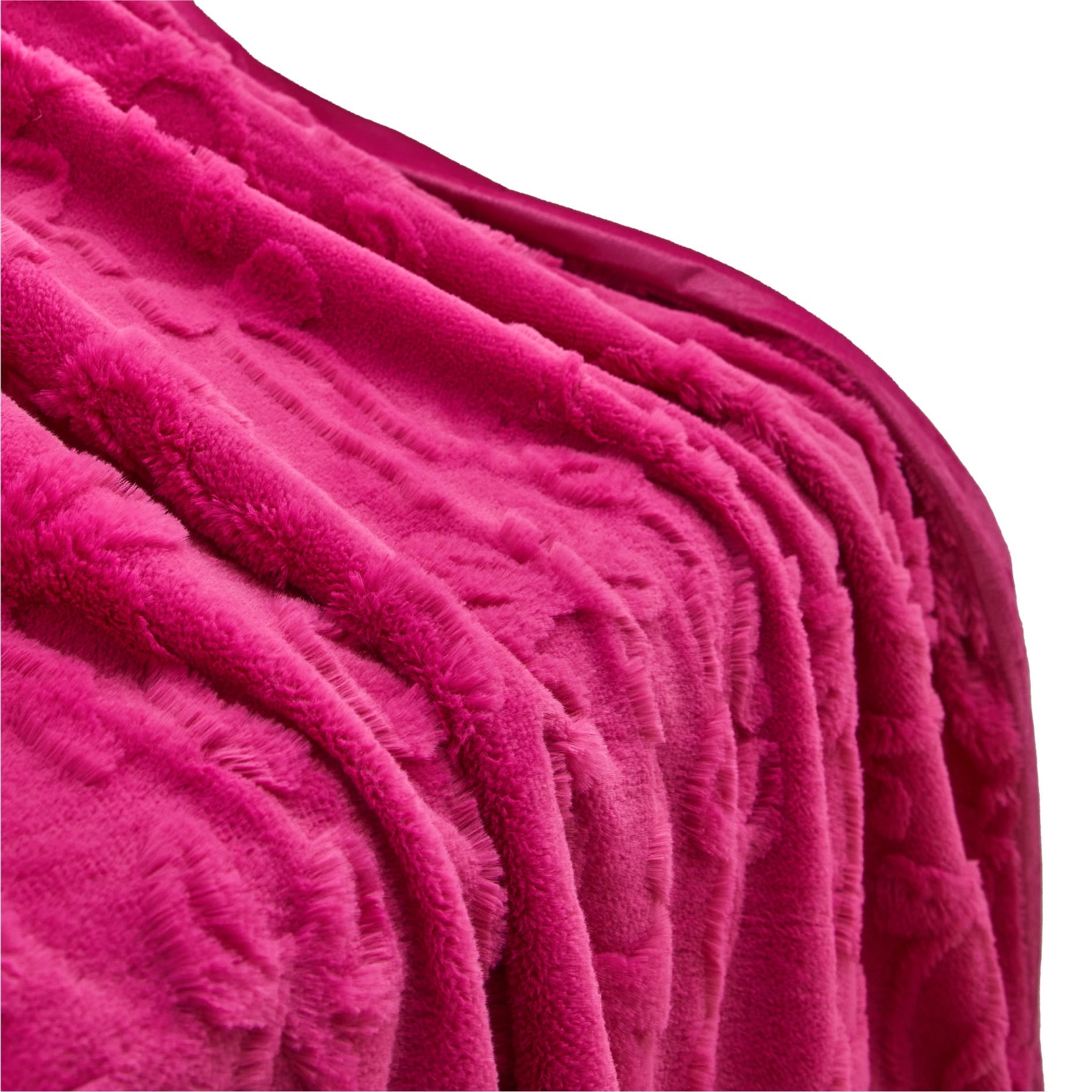 Super Soft Flannel Gen Z 50" x 60"Carved Bow Faux Fur Throw - Lightweight Plush Warm Blanket for All Seasons Detail