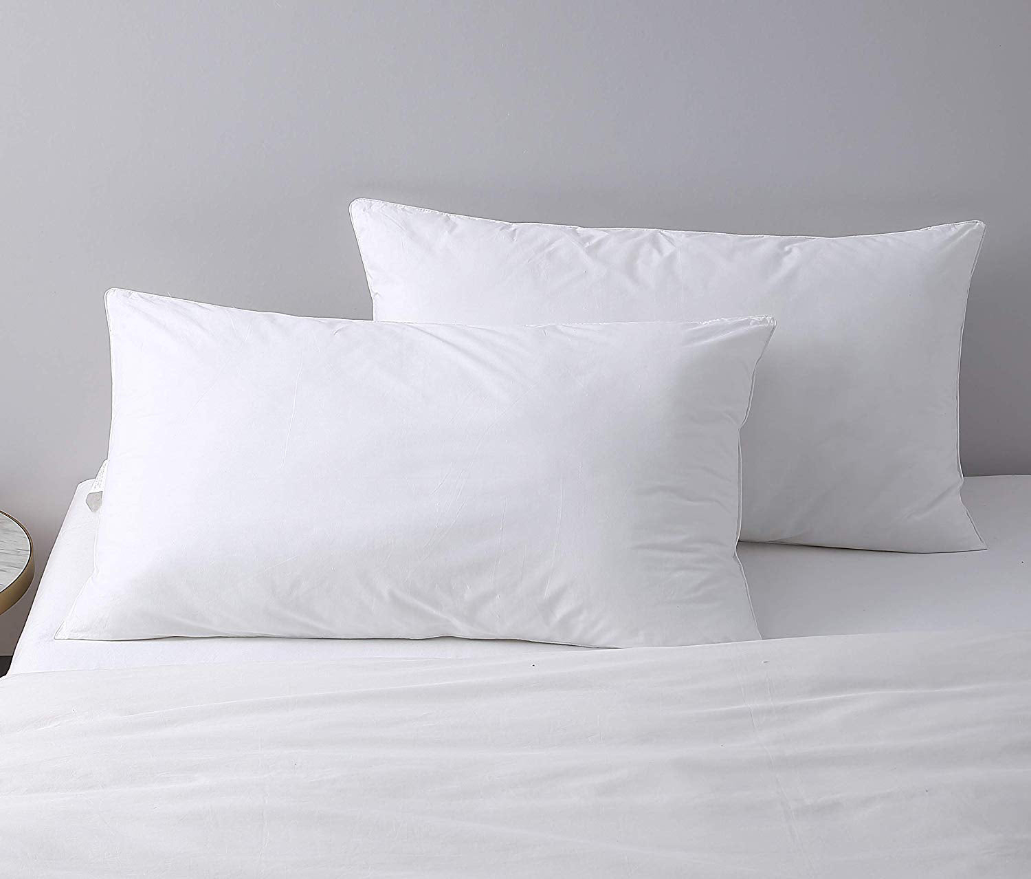 Decorative Plump Bed Pillows King Size Pillows Set of 2, Pillows for Sleeping,Polyester Microfiber Cover,Super Soft Set of 2(... - Ergonomic Memory Foam Pillow for Neck Pain Support Detail