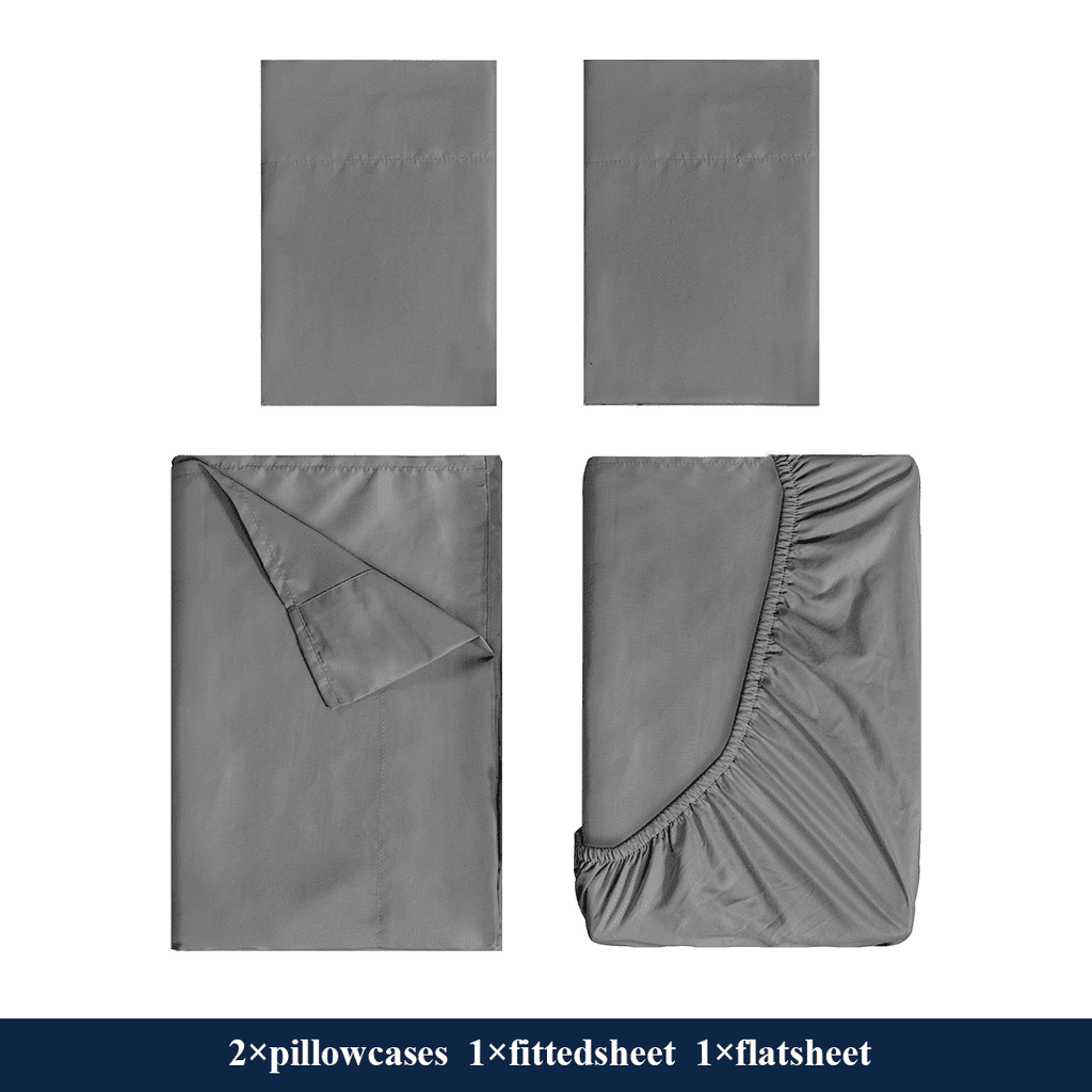 Ultra-Soft Full Size Bed Sheets, 4 Piece Sheets 14” Deep Pocket Sheet & Pillowcase Sets Soft Microfiber Luxury Bedding Fitted Sh... - Breathable Egyptian Cotton Flat & Fitted Sheets Detail