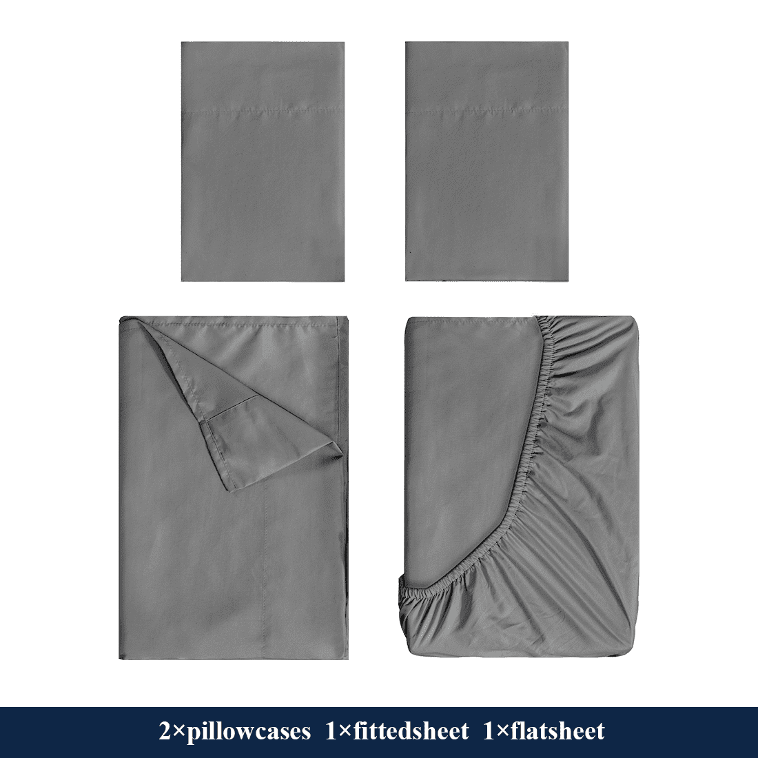 Ultra-Soft Full Size Bed Sheets, 4 Piece Sheets 14” Deep Pocket Sheet & Pillowcase Sets Soft Microfiber Luxury Bedding Fitted Sh... - Breathable Egyptian Cotton Flat & Fitted Sheets Detail