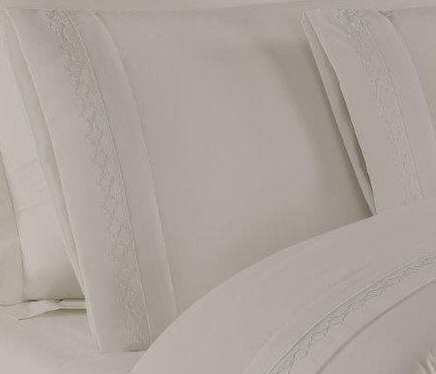 Wrinkle-Resistant Luxury Silver Gray Microfiber bed Sheet Sets, 4-pieces, Twin size - Premium Ultra-Soft Pillowcase Pair for Sleeping Detail