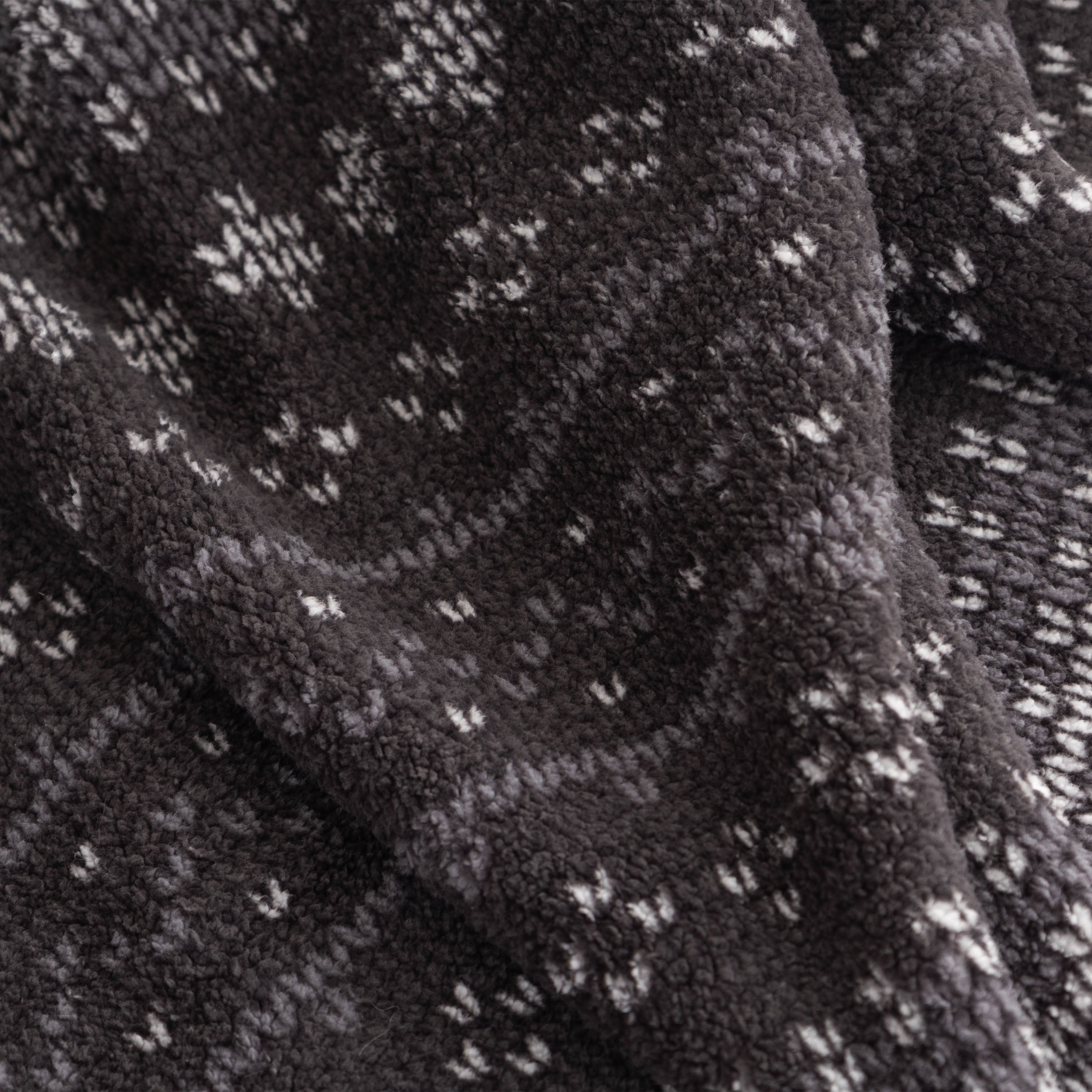 Super Soft Flannel Berkshire Life Reversible Printed Hampshire Soft Throw Blanket, Glacier Fair Isle - Luxury Knitted Decorative Throw Blanket with Fringes Detail