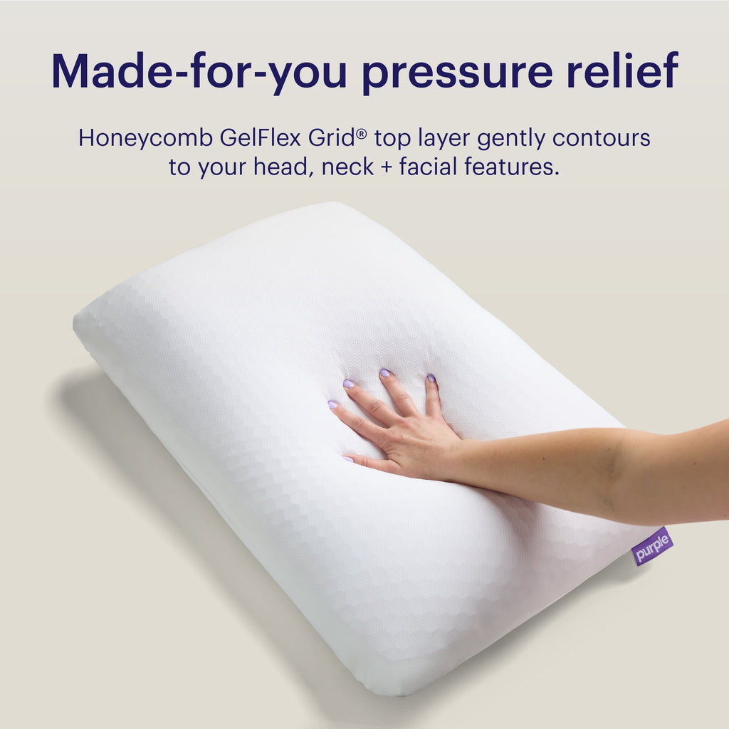 Decorative Plump GridCloud Pillow, Honeycomb Gelflex Top Layer, Hypoallergenic, Down - Alternative - Orthopedic Shredded Foam Bed Pillow Set Detail