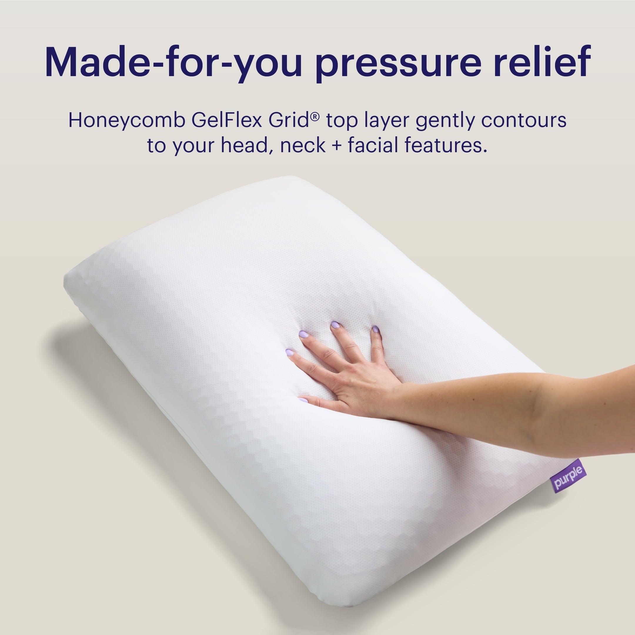 Decorative Plump GridCloud Pillow, Honeycomb Gelflex Top Layer, Hypoallergenic, Down - Alternative - Orthopedic Shredded Foam Bed Pillow Set Detail