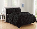 Luxurious Quilted 8 Pieces Prestige Soft and Comfortable Collection Comforter Set, Full/Queen, Black - Hypoallergenic Ultra-Fluffy Quilt for Winter - Default Title