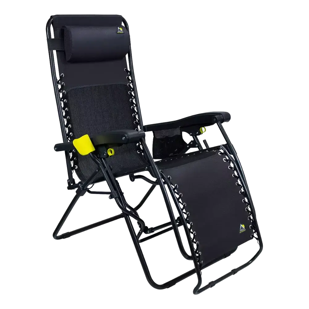 Low-Profile Freeform Zero Gravity Lounger Bundle - Choice 507 - Multi-Position Outdoor Beach Chair with Pillow Detail