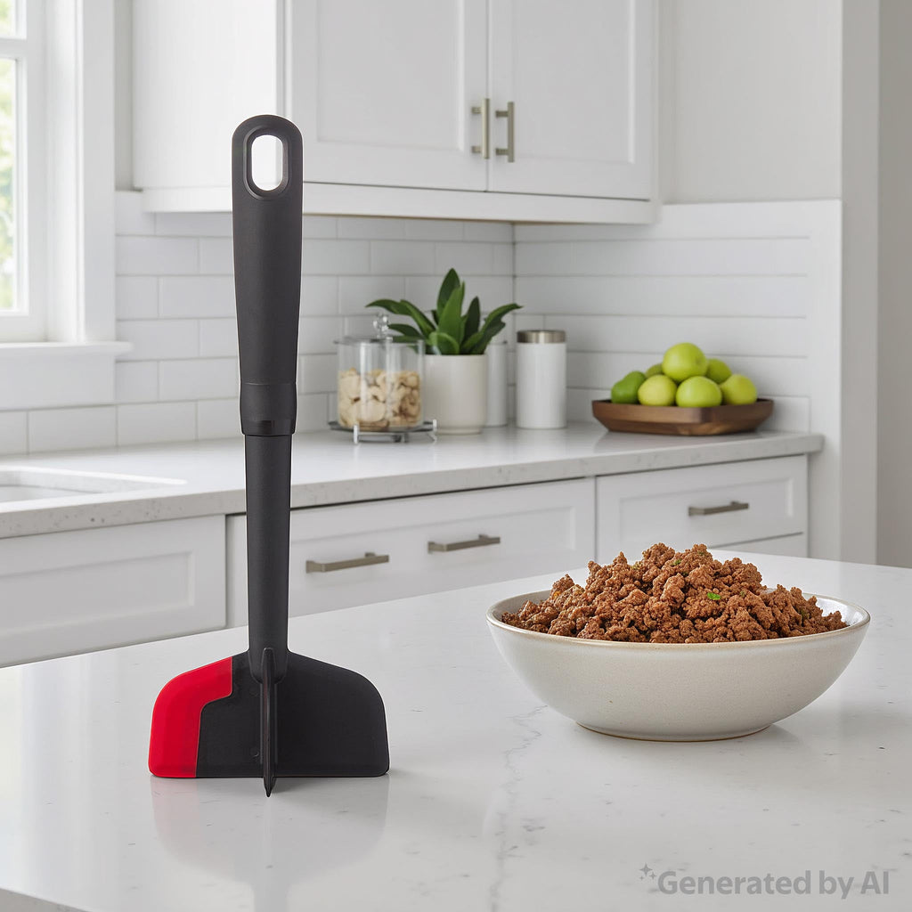 Innovative Silicone Meat Masher and Chopper, Black - Kitchen Gadget Tool for Quick Food Prep Detail