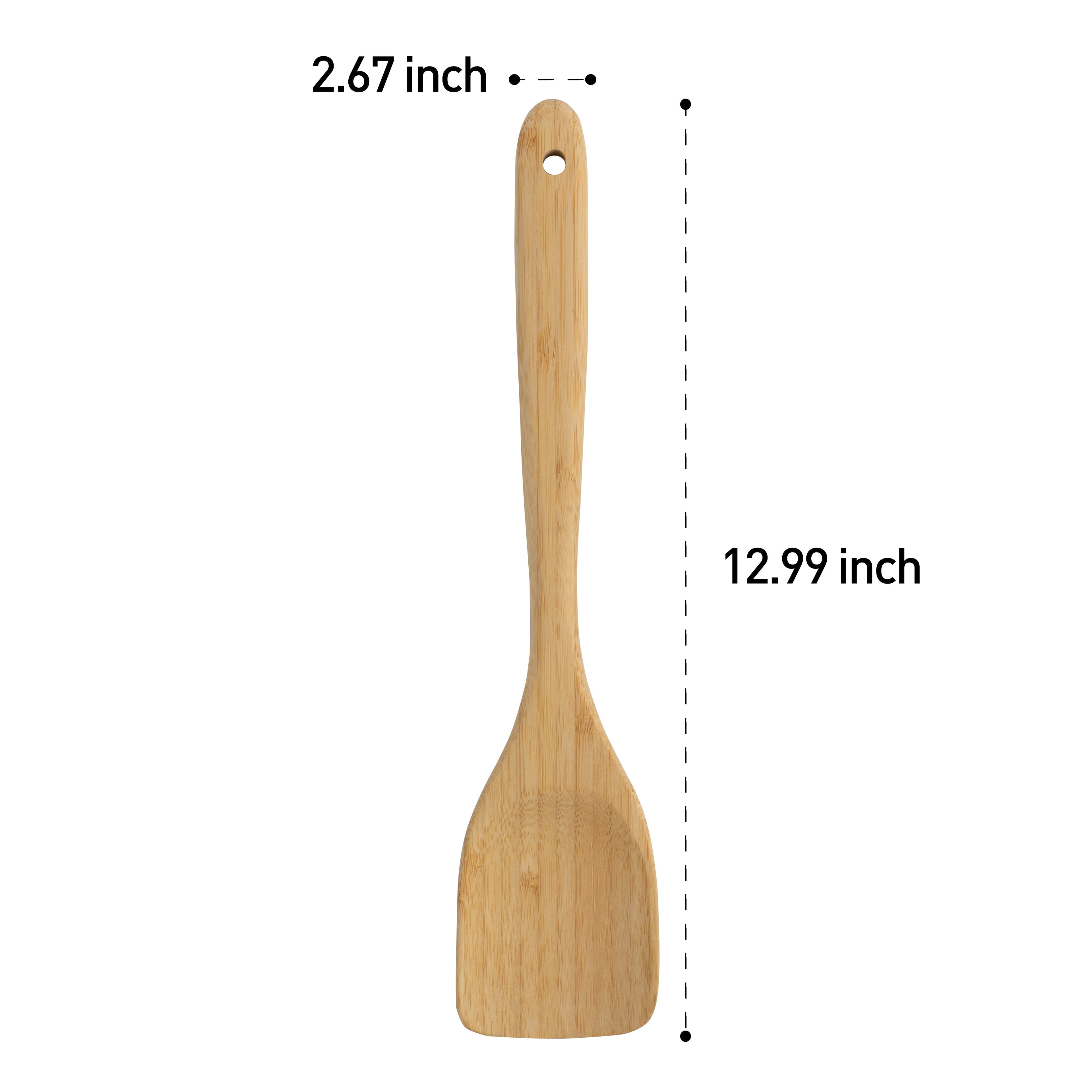 High-Precision Bamboo Turner, Crafted , Cooking and Kitchen, 12.99 x 2.67 x 0.59 inch. - Professional Kitchen Tool for Culinary Enthusiasts Detail