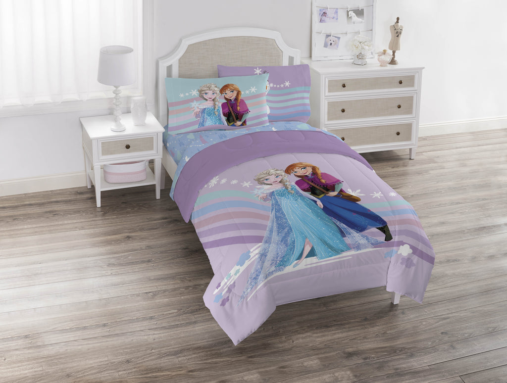 Fluffy Down Alternative The Poet Inside 5 Piece Twin Size Kids Comforter Set wth Sham - Super Soft Elsa Bed Set for Kids - Hypoallergenic Ultra-Fluffy Quilt for Winter Detail