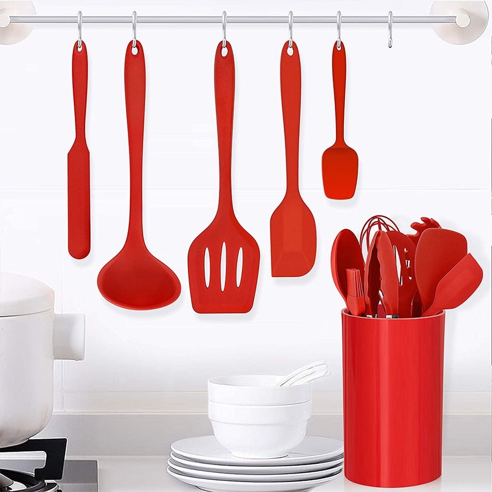 Premium Silicone 14 Pcs Cooking Utensils Set with Holder, Heat Resistant Silicone Kitchen Cookware Utensils Set, Kitchen Cooking Tools... - Heat-Resistant Silicone Cooking Spatula Turner Detail