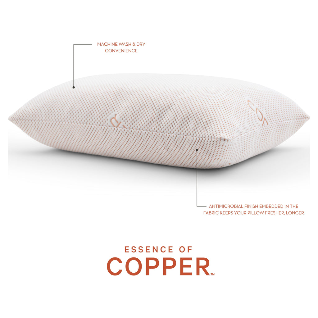 Orthopedic Support Luxury Knit Bed Pillow 2 Pack, Standard/Queen, Polyester - Orthopedic Shredded Foam Bed Pillow Set Detail