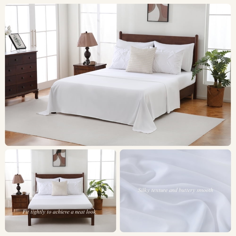 Luxurious Quilted 7 Pieces Pinch-Pleated Comforter Set, White Queen Size - Luxurious Quilted Duvet Cover Set Detail