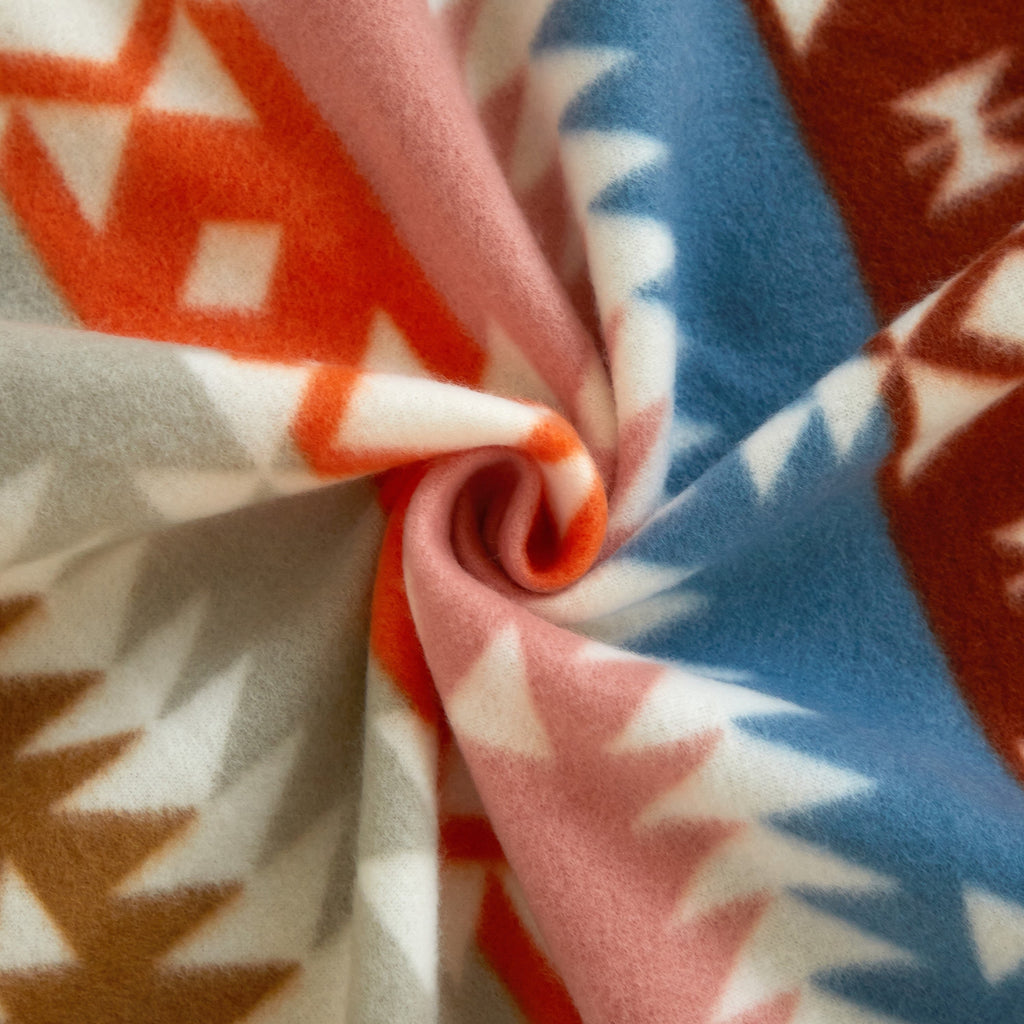 Decorative Knitted Stripe Fleece Throw - Super Soft Reversible Sherpa Flannel Blanket Detail