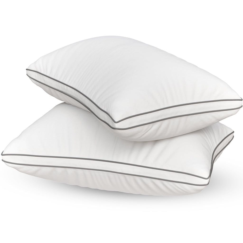 Fluffy Shredded Bed Pillows Queen Size Set of 2 - Luxury Down Alternative Pillow - 5 Star Hotel Pillows for Back, Side and Stomach Sl... - Orthopedic Shredded Foam Bed Pillow Set Detail