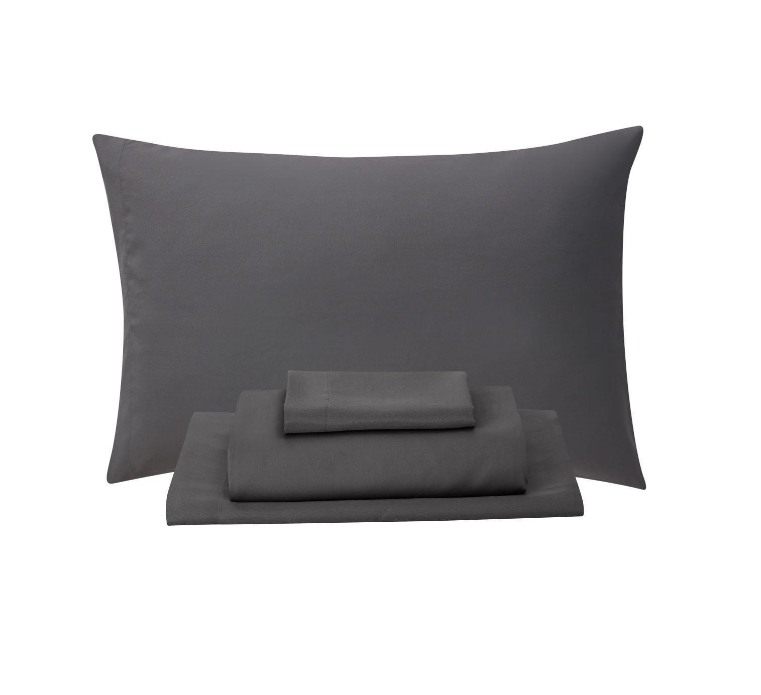 Luxurious Quilted 7 Piece Reversible Bed in a Bag Comforter Set with Sheets, Black, King - All-Season Down Alternative Comforter Insert Detail