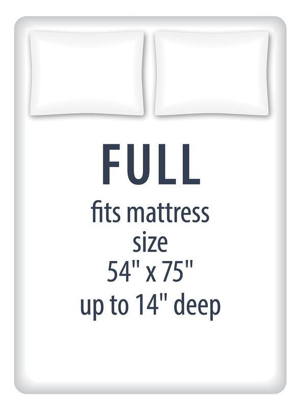 Ultra-Soft Kids Soft Microfiber Sheet Set, Navy Blue Stars, Full, 4 Pieces, Easy Care - Breathable Egyptian Cotton Flat & Fitted Sheets Detail