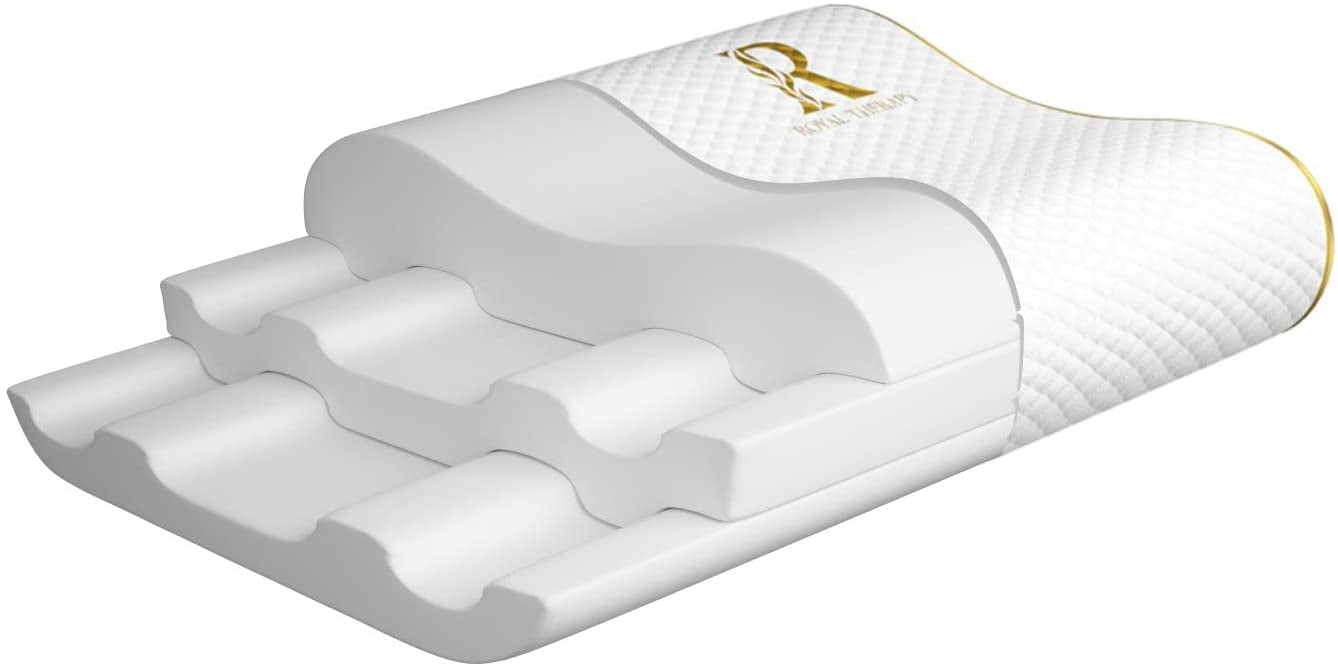 Decorative Plump Queen Memory Foam Pillow + Extra Pillowcase, Bed Pillow for Neck & Shoulders for Adult - Hotel Quality Plush Sleeping Pillows Detail