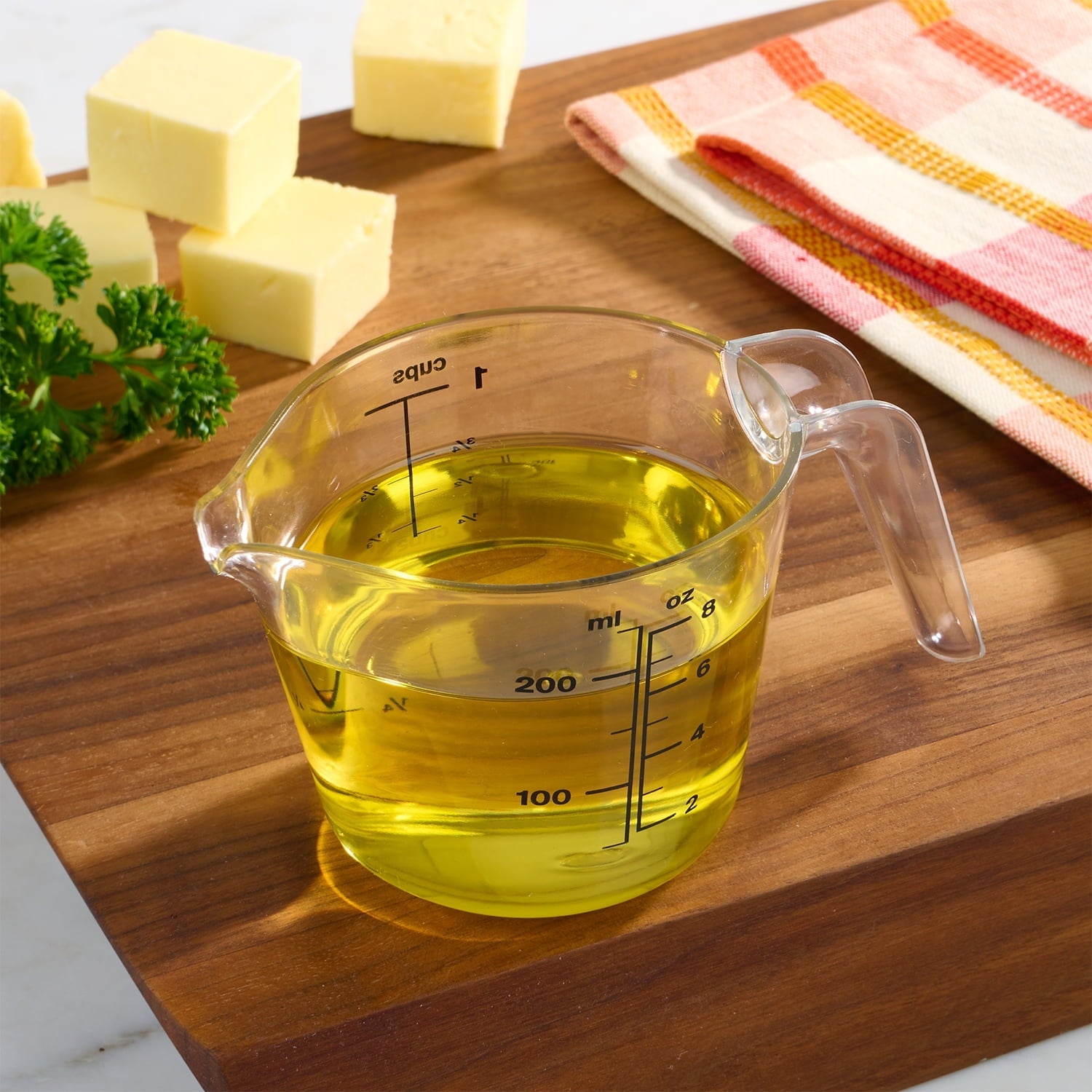 Innovative 1 Cup Large Spout Plastic Measuring Cup, Clear - Multi-Functional Manual Food Chopper & Slicer Detail