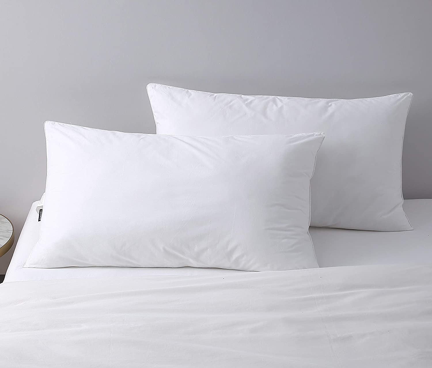 Decorative Plump Bed Pillows King Size Pillows Set of 2, Pillows for Sleeping,Polyester Microfiber Cover,Super Soft Set of 2(... - Ergonomic Memory Foam Pillow for Neck Pain Support Detail